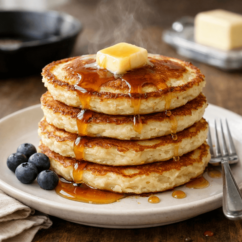 Classic Buttermilk Pancakes with Crispy Edges